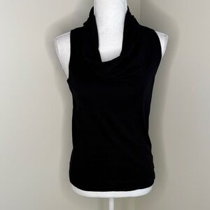 Three Dots Brand Black Sleeveless Cowl Neck Top. Medium